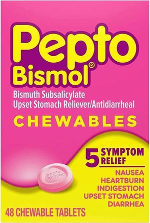 Pepto-Bismol Upset Stomach Reliever/Antidiarrheal Chewable Tablets - 12 ct