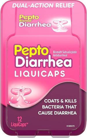Pepto Diarrhea Antidiarrheal Liquicaps - 12 ct