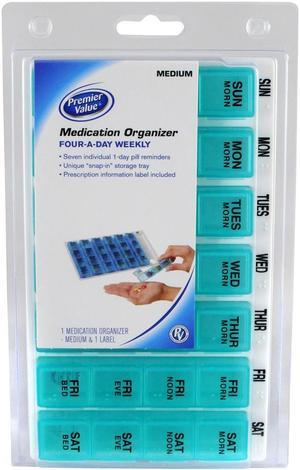 Premier Value One Day At A Time Pill Box,  Medium - 1ct