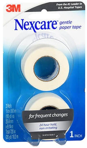 Nexcare Gentle Paper Tape 1 Inch X 10 Yards - 2 ct Nexcare Gentle Paper Tape 1 Inch X 10 Yards - 2 ct