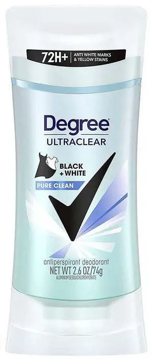 Degree Ultra Clear Anti-Perspirant & Deodorant Solid Pure Clean - 2.6 oz
