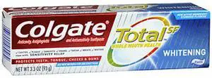 Colgate Total SF Whitening Toothpaste - 3.3 oz