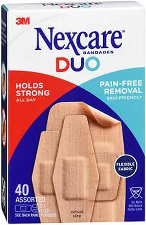 Nexcare DUO Bandages Assorted 40/Pack (DSA-40)