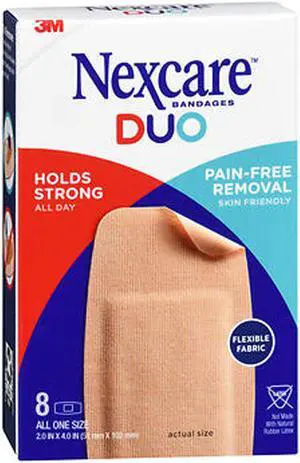 Nexcare Duo Bandages All One Size - 8 ct