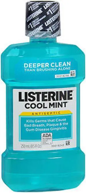 Listerine Antiseptic Mouthwash, Cool Mint - 250 ml