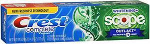 Crest Extra White Plus Scope Outlast Toothpaste Long Lasting Mint - 4 oz