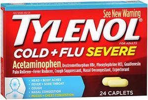 Tylenol Cold  Flu Severe Caplets  24 caplets