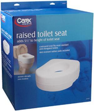 Carex Elevated Commode Toilet Seat Riser with Undergrip