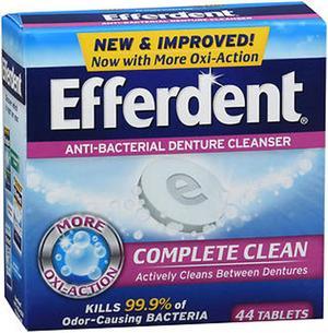 Efferdent Denture Cleanser Tablets Anti-Bacterial - 44 ct