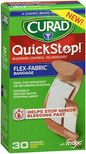 Curad QuickStop Flex-Fabric Bandages Assorted Sizes - 30 ct