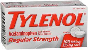 Tylenol Regular Strength Tablets 325 mg  100 ct
