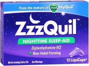 ZzzQuil Nighttime Sleep Aid Liquicaps 24 Count