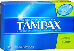 Tampax Flushable Super Tampons - 10 ct