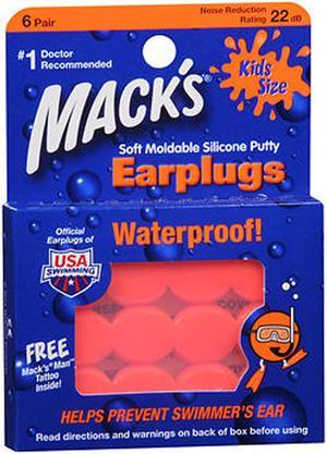 Mack's Soft Moldable Silicone Putty Earplugs Kids Size - 6 ct