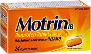 Motrin IB Ibuprofen Coated Caplets - 24 ct