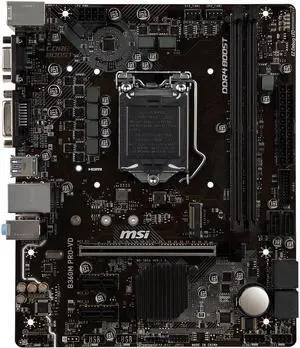 MSI PRO B360M PRO-VD LGA 1151 (300 Series) Intel B360 SATA 6Gb/s Micro ATX Intel Motherboard