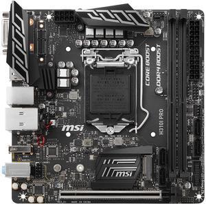 MSI PRO H310I PRO LGA 1151 (300 Series) Intel H310 SATA 6Gb/s Mini ITX Intel Motherboard