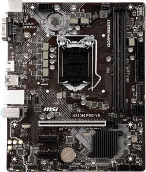 MSI H310M PRO-VH LGA 1151 (300 Series) Intel H310 HDMI SATA 6Gb/s Micro ATX Intel Motherboard