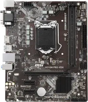 MSI H310M PRO-VDH LGA 1151 (300 Series) Intel H310 HDMI SATA 6Gb/s Micro ATX Intel Motherboard