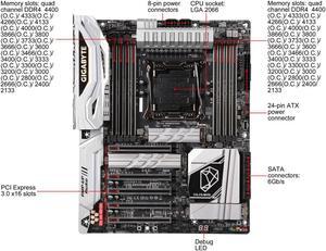 GIGABYTE X299 DESIGNARE EX LGA 2066 Intel X299 SATA 6Gb/s USB 3.1 ATX Intel Motherboard