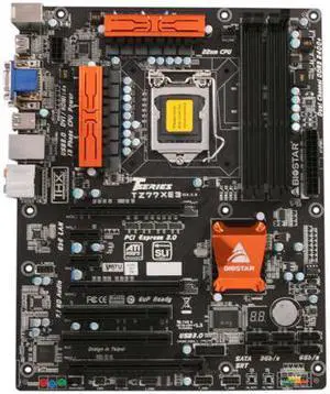 BIOSTAR TZ77XE3 LGA 1155 Intel Z77 HDMI SATA 6Gb/s USB 3.0 ATX Intel Motherboard with UEFI BIOS