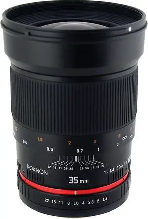 Rokinon 35mm f/1.4 Aspherical Wide Angle Lens (for Sony Alpha E-Mount Cameras)