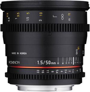 Rokinon 50mm T15 DS Cine Lens for Video DSLR Nikon Cameras