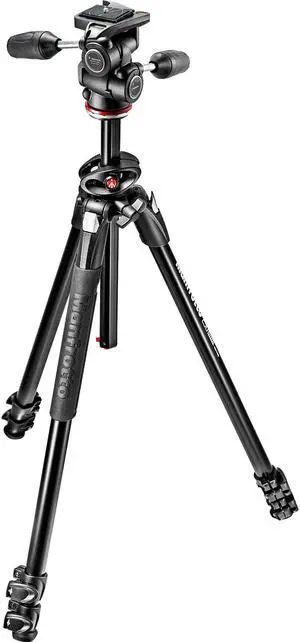 Manfrotto MK290DUA3-3WUS 290 Dual Aluminum Tripod Kit w/3 Way Pan & Tilt Head