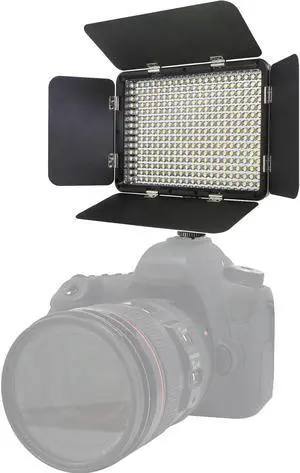 Vidpro LED-330X Varicolor Studio Video Lighting Kit with Built-in Barn Doors & Diffuser Includes Li-ion Battery & Charger, AC Adapter, Adjustable Shoe Mount