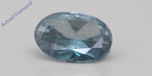 Oval Loose Diamond (3.53 Ct,Fancy Intense Blue(Color Enhanced) Color,VS2(Enhanced) Clarity) IGL Certified