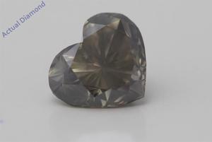 Heart Cut Loose Diamond (1.52 Ct,Natural Fancy Dark Green Gray Color,SI2 Clarity) GIA Certified