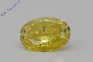 Oval Loose Diamond (1.05 Ct,Fancy Intense Yellow(Color Enhanced) Color,VS2(Enhanced) Clarity) IGL