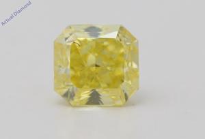 Radiant Cut Loose Diamond (0.94 Ct,Natural Fancy Vivid Yellow Color,VS2 Clarity) GIA Certified