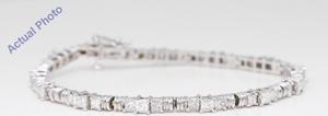 14K White Gold Princess Cut Diamond Tennis Bracelet (4.55 Ct, G-H Color, SI-VS Clarity)