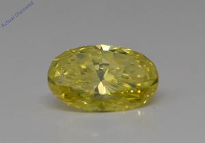 Oval Cut Loose Diamond (1.08 Ct,Fancy Canary Yellow(Irradiated) Color,VS2(Enhanced) Clarity) IGL Certified