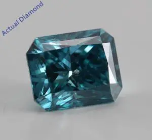 Radiant Cut Loose Diamond (1.13 Ct, Blue (Color Irradiated), SI2 (Laser Drilled))