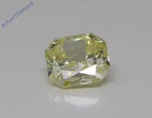 Radiant Cut Loose Diamond (0.44 Ct,Fancy Intence Yellow Color,VVS2 Clarity) GIA Certified