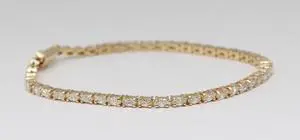 18k Yellow Gold Marquise Cut Diamond tennis Bracelet (1.8 Ct,I-j Color,SI1 Clarity)