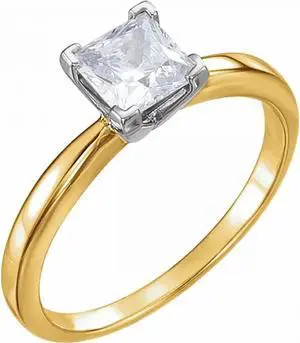Princess Diamond Solitaire Engagement Ring,14k Yellow Gold (0.43 Ct,G Color,VVS1 Clarity) IGL Certified