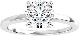 Round Diamond Solitaire Engagement Ring,14k White Gold (0.9 Ct,D Color,VS2 Clarity) IGL Certified