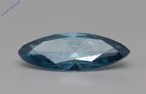 Marquise Cut Loose Diamond (1.42 Ct,Ocean Blue(Irradiated) Color,SI2 Clarity)