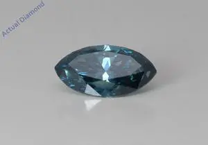 Marquise Cut Loose Diamond (1.12 Ct,Ocean Blue(Irradiated) Color,SI2 Clarity)