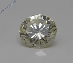 Round Cut Loose Diamond (0.74 Ct,Yellow(Irradiated) Color,SI1 Clarity)