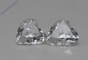 A Pair of Heart Cut Loose Diamonds (0.79 Ct,H Color,VS2-SI1 Clarity)