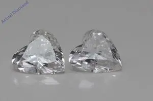 A Pair of Heart Cut Loose Diamonds (0.84 Ct,I Color,VS1 Clarity)