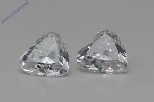 A Pair of Heart Cut Loose Diamonds (0.9 Ct,G Color,SI1 Clarity)
