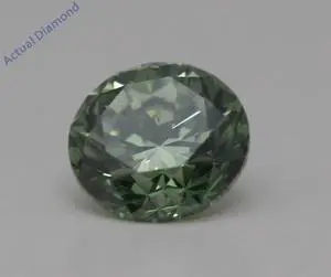 Round Cut Loose Diamond (0.7 Ct,Green(Irradiated) Color,VS1 Clarity)