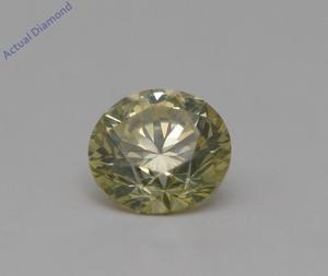 Round Cut Loose Diamond (0.4 Ct,Yellow(Irradiated) Color,VS1 Clarity)