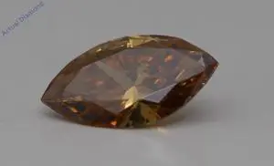Marquise Cut Loose Diamond (0.72 Ct,Cognac Brown(Irradiated) Color,SI2 Clarity)
