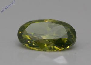 Oval Cut Loose Diamond (1.01 Ct,Green(Irradiated) Color,VS1 Clarity)